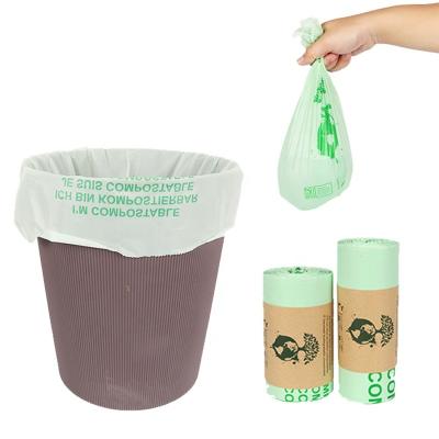 China BIODEGRADABLE Wholesale custom shopping products 100% compostable biodegradable plastic PBAT+PLA corn starch trash garbage bag for sale