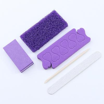 China Wholesale Salon Use SPA Salon Use Dead Skinless Sample Remove Callus And Pedicure Plants 5pcs Disposable Pedicure Kit With Toe Separator for sale