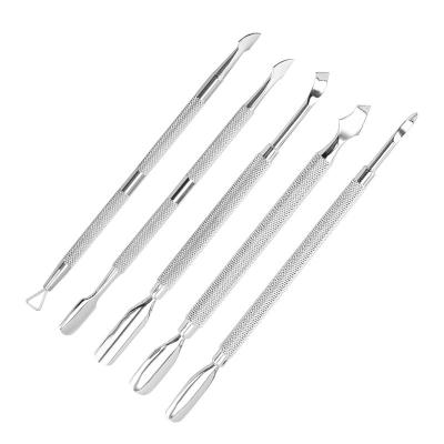 China Promotional Stainless Steel Factory Price Metal Nail Pusher Nail Callus Trimmer Stainless Steel Cuticle Pusher for sale