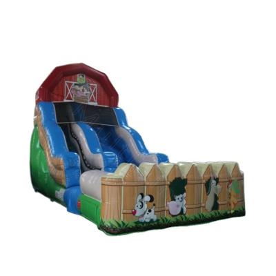 China 0.55mm Plato PVC Tarpaulin USA 18ft Funny Inflatable New Bounce Houses Grow Wet / Dry Slide for sale