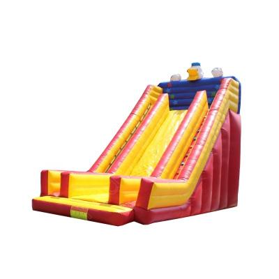 China 0.55mm PVC tarpaulin buy moonwalk slides giant Plato inflatable double / inflatable double lane slide for sale for sale