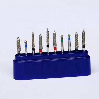 China 10 pieces steel packing dental diamond burs for sale