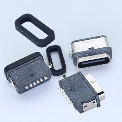 China Type-A Type C Conector Ip68 3.0 Usb Sim Smt Ip 65 Ip67 USB-c PCB Ip67 Smd 3.1 Pin 6Pin 6 16pin Female Waterproof Micro Connector for sale