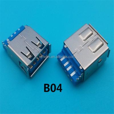 China Hot Selling PCB Usb A Type Solder Female Connector Short Body With Cover for sale