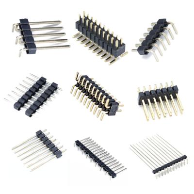 China Customizable PCB Single Row 3 4 6 7 9 16 Pin Header 1.0 mm 1.27mm 1.8mm 254mm Pitch Header Socket 1*7pin 2.54 Pin Header Connector for sale