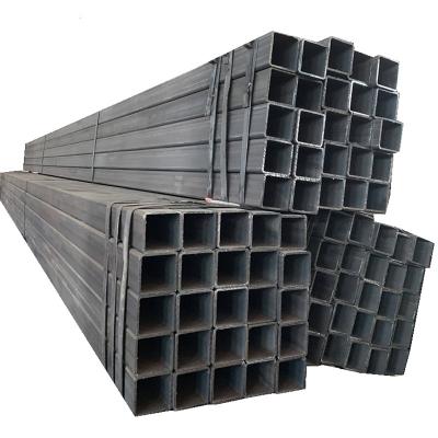 China Hot custom seamless welded liquid pipe 80x80 2x2 inch black din st52 ms tube carbon steel square pipe for sale