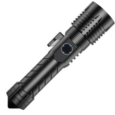 China Growing Type-C High Working Outdoor Climbing Lumens 20W Lightweight Led Flashlight Camping Emergency Zoom Rechargeable Tactical Telescopic Electric Torch for sale