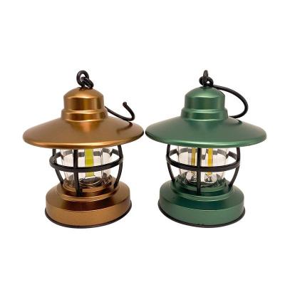 China Residential COB IP44 Outdoor Portable Hanging Luminous Mini Camping Lantern Waterproof Factory Wholesale 3*AA Dry Battery for sale