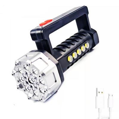 China Built-in ABS battery outdoor activity portable COB lamp side border rechargeable LED light flashlight for patrol for sale