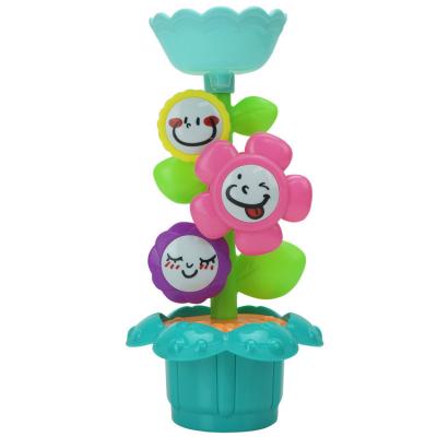 China Water Tool Baby Flower Tube Water Spring Kids Spray Toys For Fun Infant Bathing Toys Plastic Baby Octopus Bath Float Toy for sale