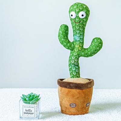 China Realistic Ask for Discounts Dancing Cactus Chirstmas Birthday Gift Toys Musical Flowerpot G Singing Plush Stuffed Toy for Kids for sale