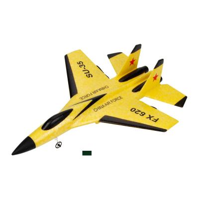 China Gift Fx620 Electric Remote Control Fixed Wing Fighter Su-35 Glider Toy Aircraft Model Set Free for sale