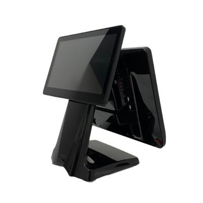 China SDK 15.6 Inch POS Terminal Windows Retail POS System All In One Sell Black Power CPU Audio Technical Eye Contact for sale