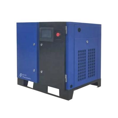 China Lubricated Industrial Screw Air Compressor 15-75kw 7-10bar 15hp High Efficiency AC Energy Saving Screw Compressor for sale