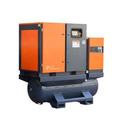 China 15kw 16bar Lubricated Screw Air Compressor With Tank 500 Liter 4-in-1 Permanent Magnet Screw Air Compressor for sale