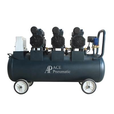 China 0.75kw 90L Portable Electric Piston Air Compressor 220v/380v Oil Free Silent Oil Free Air Compressor for sale