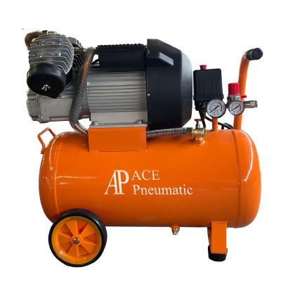 China Best Price 30l 2hp 50l 3hp Belt Driven Lubricated Air Compressor AC Air Compressor Direct Connected Portable Air Compressor for sale