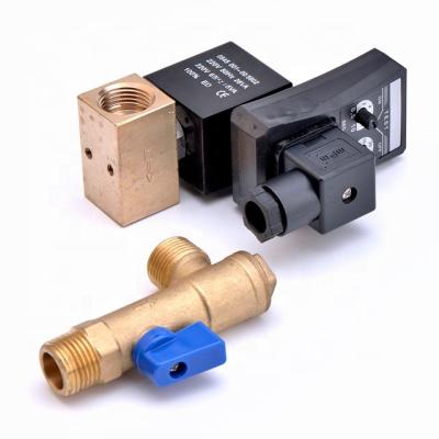 China Air compressor single timer 5v 12v 1/2 inch pneumatic liquid electric valve series automatic drain solenoid valves for sale