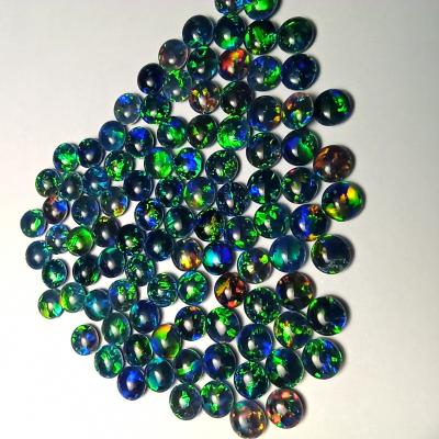 China 100% Fancy Natural Australia Round 5mm Top Selling Opal Loose Gemstone Triplets for sale