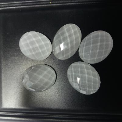 China 100% Natural Of A Kind Brazil Natural White Quartz Pretty Oval Cut Loose Cabochan Stone for sale