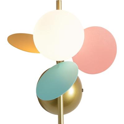 China Nordic Modern Macaron Wall Lighting Girl Decor Interior Minimalist Style Bedside Kids Room Creative Colorful Wall Lamp Fixtures for sale