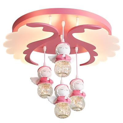 China Surface Mounted Popular Kids Room Lights Nordic Cartoon Bedroom Lights Simple Modern Warm Creative Eye Protection LED Ceiling Light Fixture for sale