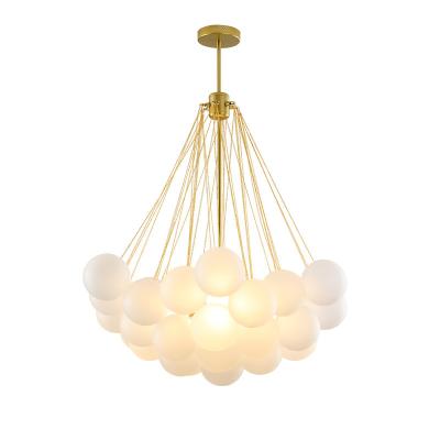 China D40cm E27 Modern Simple Nordic Simple Ball Bulb Bubble Ball Restaurant Chandelier Designer Kids Room Glass Pendant Lights for sale