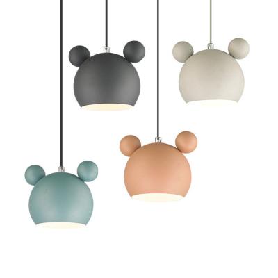 China Unique Art Head Nordic Modern Simple Cartoon Children's Room Creative Pendant Lights and E27 Bulb Different Source for sale