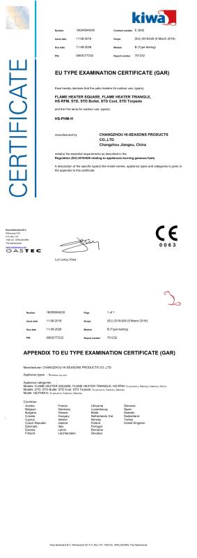 CE - Changzhou Hi-Seasons Thermal Energy Technology Co., Ltd.