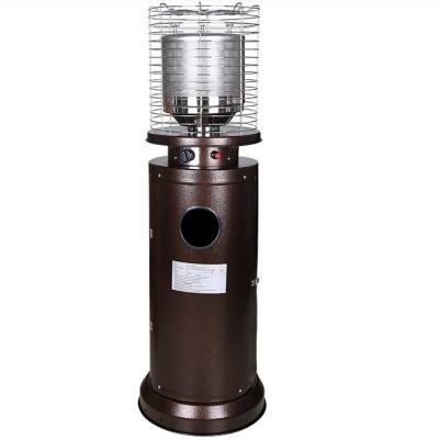 China Cheap Outdoor Short Butane Gas Patio Heater Stored Gas Heater In Hammered Bronze for sale