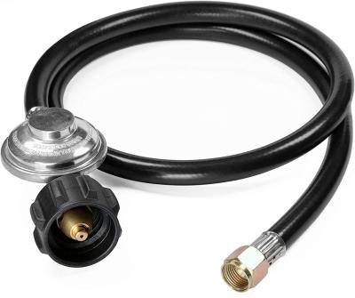 China Stocked QCC Low Pressure Regulator With 3.5 Inch Hose For Propane Patio Heater Grill BBQ for sale