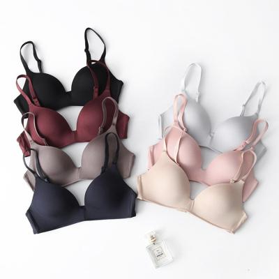 China One-piece Japanese lightweight traceless underwear for women without steel rings gather students' thin triangular cup smooth bra for sale