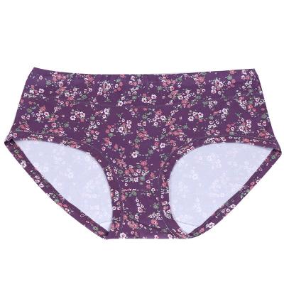 China Wholesale fresh large size Yuanqi girl's breathable panties soft and beautiful flowers large size triangle for sale