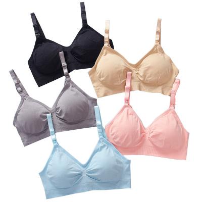 China Breastfeeding Breastfeeding Bra Anti Overflow Pregnant Women Bra Anti-allergy Large Adjustable Gather Milk Nursing Bra for sale