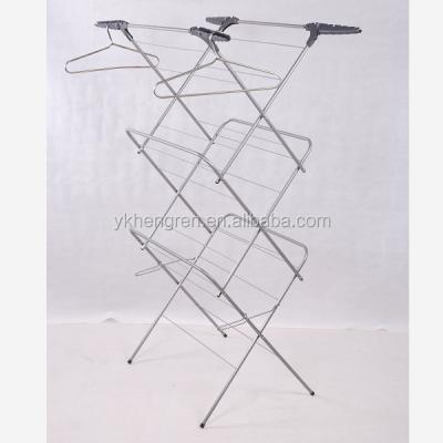 China Newest Design Folding 3 Tier Clothes Airer Laundry Dryer Horse Towel Rack Indoor Outdoor for sale