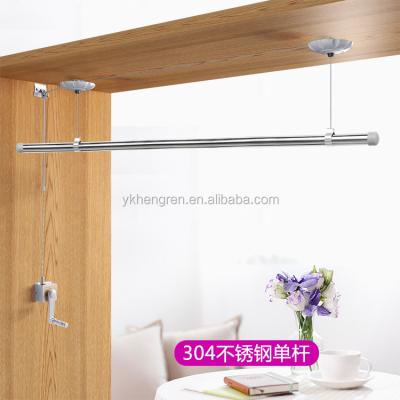 China Traditional Balcony Semi - Automatic Ceiling Clothes Dry Rack Single Pipe for sale