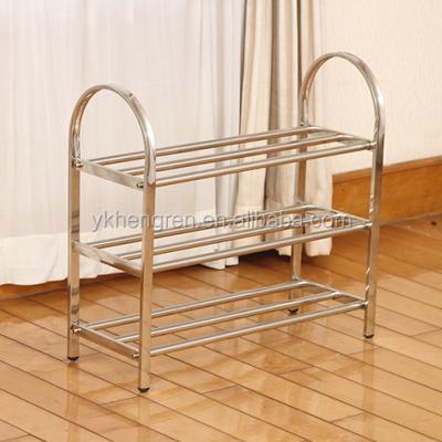 China Shoe Rack Easy Assemble 4 Tier Metal Shoe Service Rack for sale