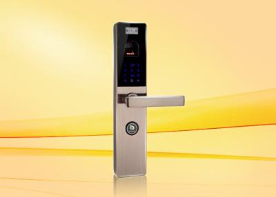 China Touch Keypad Fingerprint Door Lock With Reversible Handle 10 Groups Transaction for sale