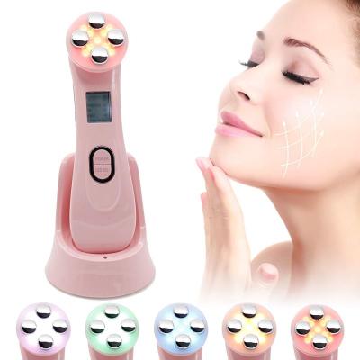 China Electroporation RF Skin Therapy EMS Radio Frequency LED Photon Skin Care Device Face Lift Tighten Beauty Machine for sale