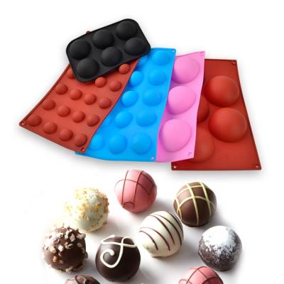 China Viable Wholesale Hot Sale Hemisphere Shape Hot Chocolate Bombs Dessert Silicon Baking Molds for sale