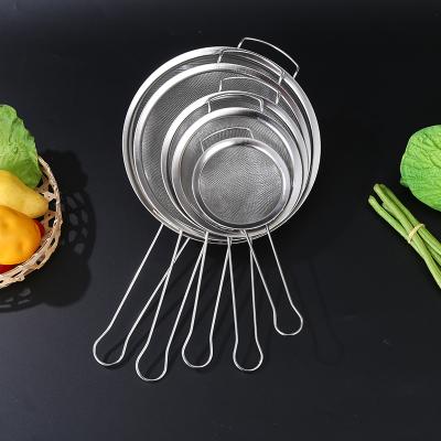 China New Design Wire Mesh Strainer Stainless Steel Rice Noodle Viable Top Selling Colander With Square Ear for sale