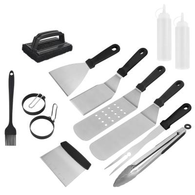 China Sustainable Hot Selling Amazon 13 Piece BBQ Stainless Steel Barbecue Grilling Utensils Grill Tool Kit for sale