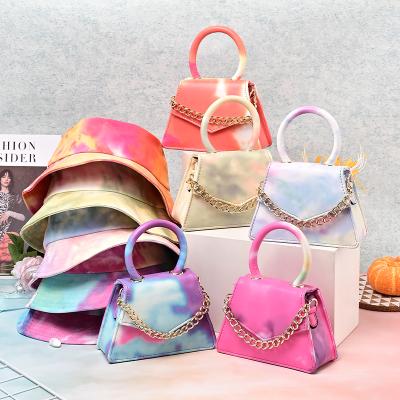 China 2021 Fashion Women Matching Purse Hats And Handbags Set Bucket Hat And Purse Set for sale