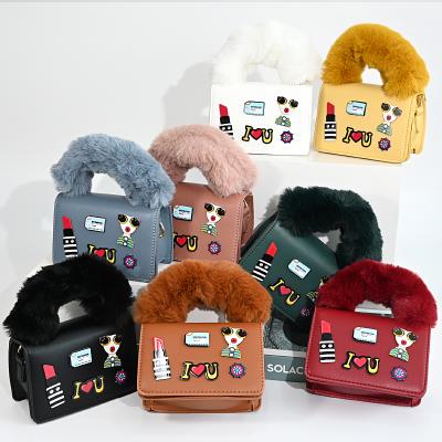 China Fashion Custom Handbags Cute Fur Cross - Body Bags Pinch Women Fur Handbags Ladies Pinch for sale