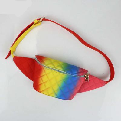 China 2020 Designers Anti-theft Rainbow Jelly Custom Cross Pack Pussy Lady Waist Bags - Body Bags Purses for sale