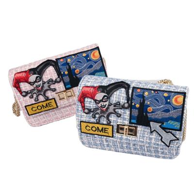 China Brand New Fashion Design Popular Colors Halloween Embroidery Girls Cross - Body Bag for sale