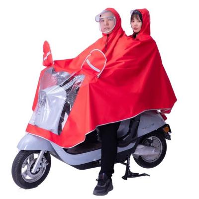 China 100% Fashion Raincoat /Windproof/Eco-friendly/Durable/Soft Fashion 100% Bicycle Motorcycle Waterproof LargeThick Oxford Extra Fabric Adult Rain Poncho for sale