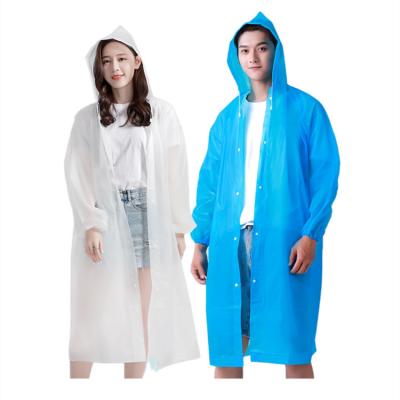 China Reusable 100% Waterproof Eco-friendly Eva Impermeable Custom Logo Adults Raincoat Rain Poncho, Raincoats for sale