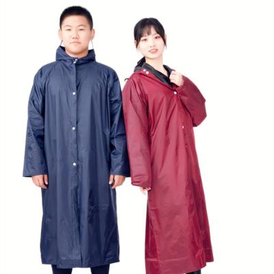 China Wholesale 100% Raincoat China Made Cheap Portable Thickened Oxford Cloth PVC Vinyl Adult Raincoat For Heavy Rain for sale