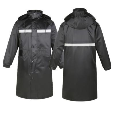 China 100% Waterproof Raincoat Anti-Storm Traffic Patrol Duty Suit Long Raincoat Reflective One-Piece Custom for sale